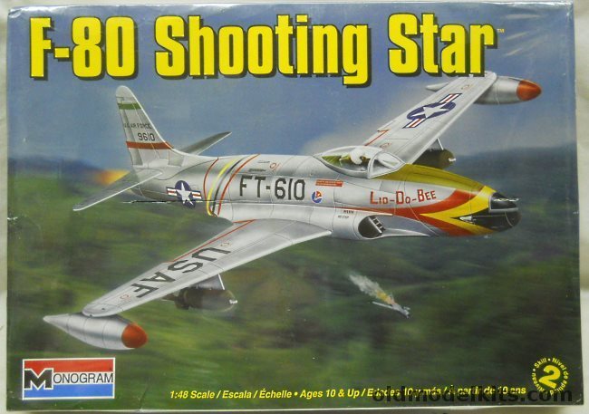 Monogram 1/48 F-80 Shooting Star - 25 FIS 51 FIW 'Lid-Do-Bee' Oct 1950 or Acrojets Demonstration Team Williams AFB AZ 1949, 85-5311 plastic model kit